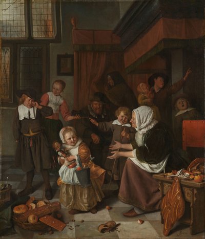 Het feest van Sint Nicolaas door Jan Havicksz. Steen