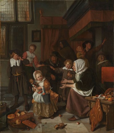 Het Sint-Nicolaasfeest door Jan Havicksz. Steen