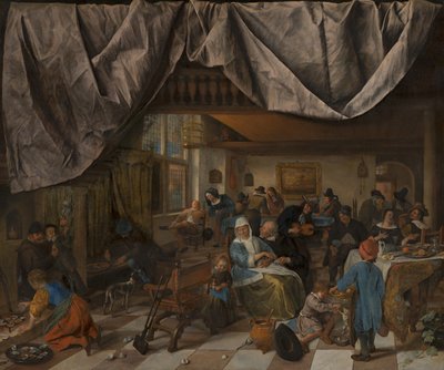 Het Leven van de Mens, ca. 1665 door Jan Havicksz. Steen