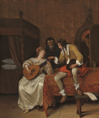 Ascagnes en Lucelle, de muziekles door Jan Havickszoon Steen