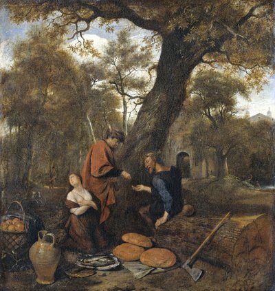Erysichthon Verkoopt Zijn Dochter Mestra door Jan Havickszoon Steen