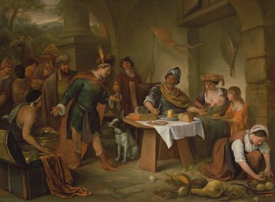 Manius Curius Dentatus en de Samnitische Ambassadeurs door Jan Havickszoon Steen