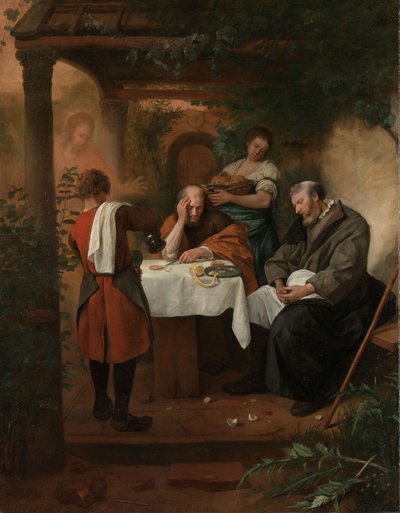 Avondmaal in Emmaüs door Jan Havickszoon Steen
