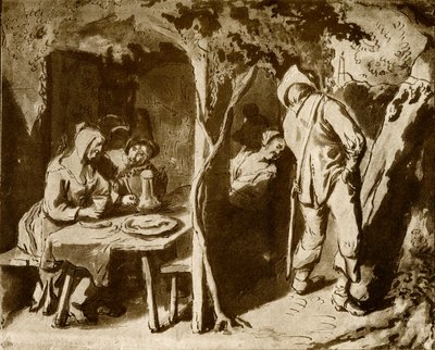 Tuin van de taverne door Jan Havickszoon Steen