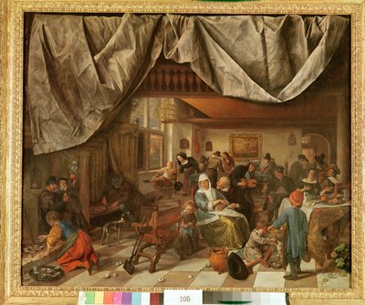 De Brouwerij van Jan Steen door Jan Havickszoon Steen