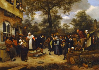 Dorpsbruiloft door Jan Havickszoon Steen