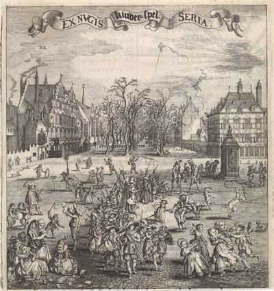 Kinderspelen te Den Haag door Jan Hendriksz. Verstraelen
