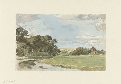 Landschap op Texel door Jan Hoynck van Papendrecht