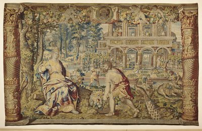 Vertumnus en Pomona, ca. 1630 door Jan II Raes