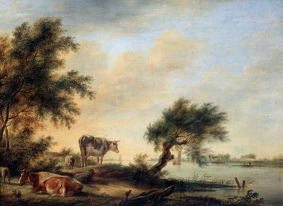 Landschap met een Kudde, 18e eeuw door Jan Jansson