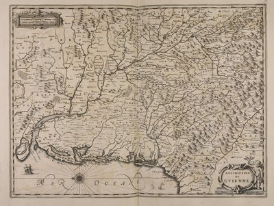 Beschrijving van Guienne door Jan Janssonius