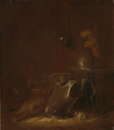 Stilleven met oorlogstuig door Jan Jansz Buesem (attributed to)