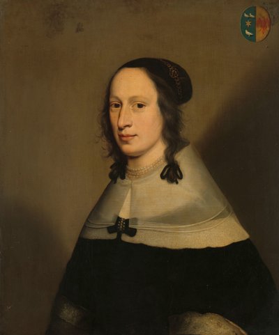 Portret van Sophia van Overmeer, Vrouw van Adriaen van Persijn door Jan Jansz. Westerbaen (I)