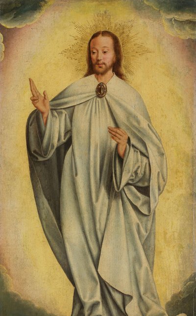 Fragment met de Transfiguratie van Christus (Opstanding) door Jan Joest van Kalkar (manner of)