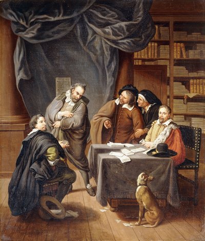 De voorbereiding van huwelijkscontracten door Jan Josef the Younger Horemans