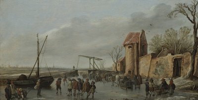 Een scène op het ijs, 1627 door Jan Josefsz Goyen van