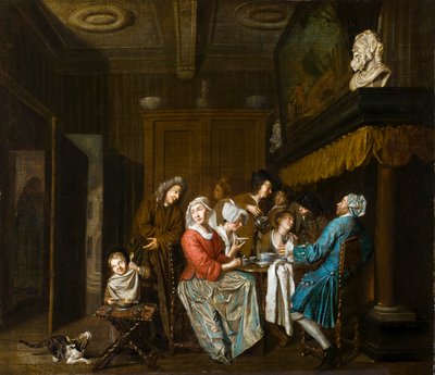 Een theekransje door Jan Joseph Horemans the Elder
