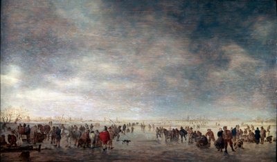 Schaatsers, 1641 door Jan Josephsz van Goyen
