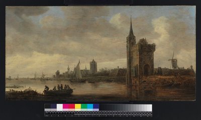 Rivierlandschap met boten door Jan Josephsz van Goyen