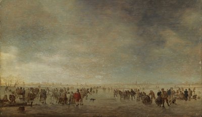 Schaatsers, 1641 door Jan Josephsz van Goyen