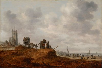 De Oude Kerk in Egmond aan Zee door Jan Josephsz van Goyen