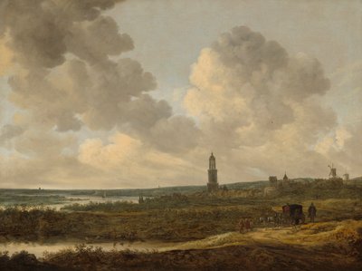 Gezicht op Rhenen door Jan Josephsz van Goyen