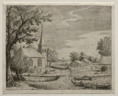 Dorpkerk door Jan Josephsz van Goyen