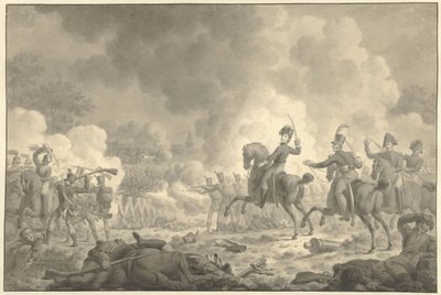 Kroonprins Willem Frederik George Lodewijk bij de Slag bij Waterloo en Fleurus door Jan Kamphuijsen (signed by artist)