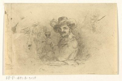 Soldaat met opgeheven glas door Jan Karel Jacob de Jonge