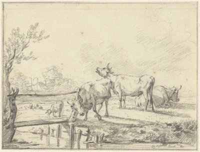 Koeien in een wei door Jan Kobell (II)
