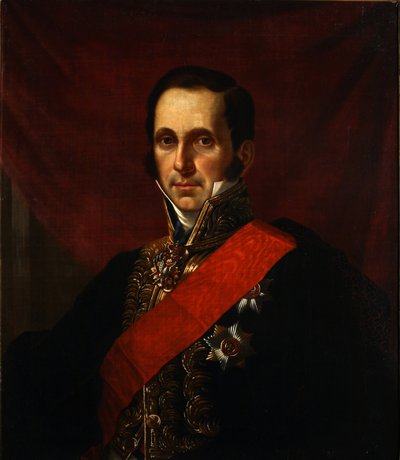 Portret van graaf Sergey Semionovich Uvarov 1786-1855, 1844 door Jan Ksawery Kaniewski