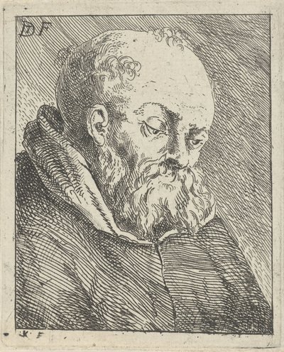 Portret van een monnik door Jan Lauwryn Krafft (I)