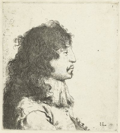 Borstbeeld van een jongeman door Jan Lievens