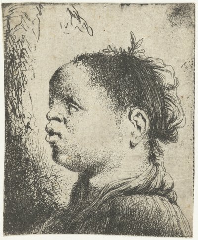 Borstbeeld van een zwarte vrouw door Jan Lievens