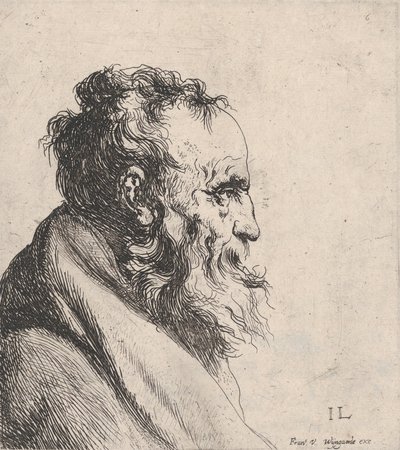 Buste van een oude man door Jan Lievens
