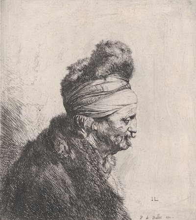 Buste van een oude man met een bontmuts, ca. 1631 door Jan Lievens