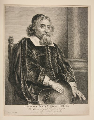 Dr. Ephraim Bonus Medicus Hebraeus door Jan Lievens