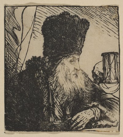 Filosoof met een zandloper door Jan Lievens
