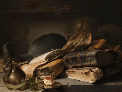 Stilleven met boeken door Jan Lievens