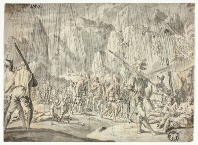 Gevechtsscène door Jan Luyken