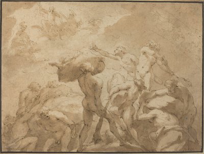 Slag van de Goden en Reuzen van de Olympus en de Othrys door Jan Luyken