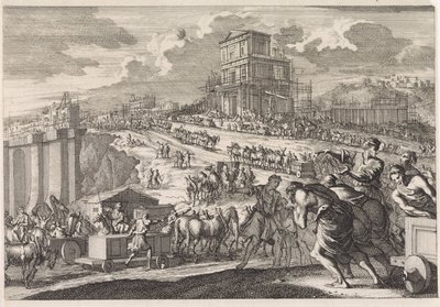 Bouw van de tempel van Salomo door Jan Luyken