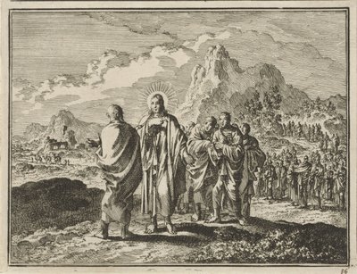 Christus straft Petrus door Jan Luyken