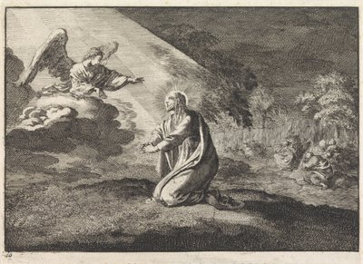 Christus in de hof van Getsemane door Jan Luyken