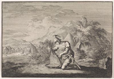 Gideon en de natte schaapsvacht door Jan Luyken