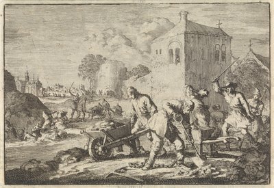 Hervormde predikanten in Hongarije veroordeeld tot zware arbeid, 1674 door Jan Luyken