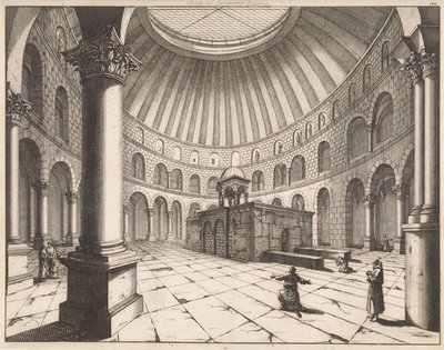 Interieur van de Heilig Grafkerk te Jeruzalem door Jan Luyken