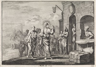 Roeping van Matteüs door Jan Luyken