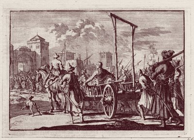 Stenka Razin voor de Executie in Moskou, 1698 door Jan Luyken
