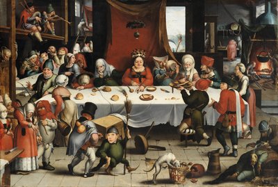 Burleske Feest, ca. 1550 door Jan Mandyn